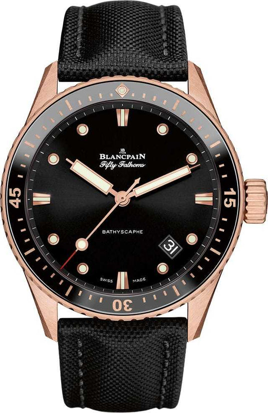 Blancpain Fifty Fathoms Bathyscaphe ceramic insert and Ceragold 5000 36S30 B52A