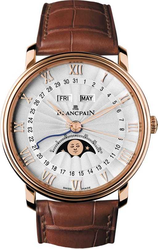 Blancpain Villeret Phase de Lune Demi-Savonnette Complete Calendar with Moon Phase Hunter Back 6664 3642 55B