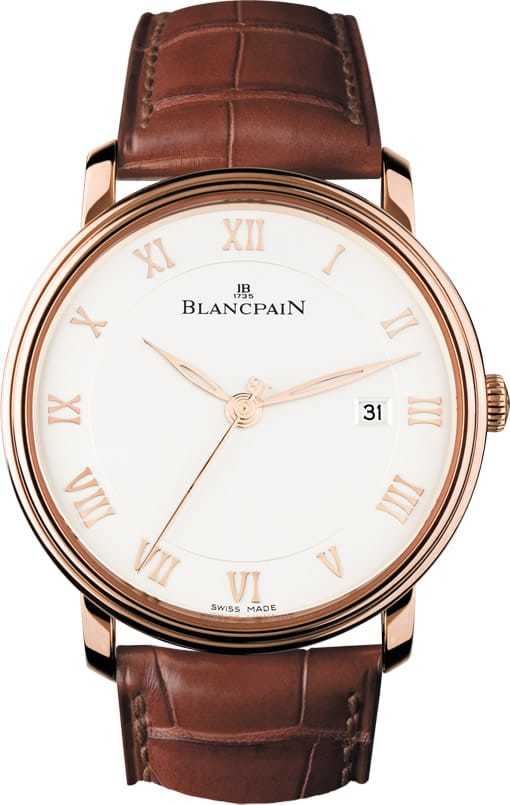 Blancpain Villeret Ultra Slim Seconds and Date In 18kt Rose Gold 6651 3642 55B