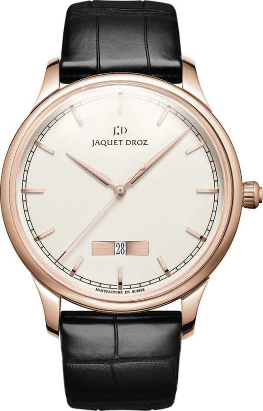 Jaquet Droz Grande Heure Minute Quantieme Ivory Enamel J017533200