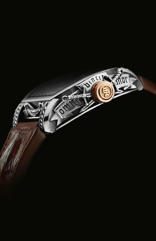 Strom Agonium Michaeli Silver 18k Red Gold Dial Bone White