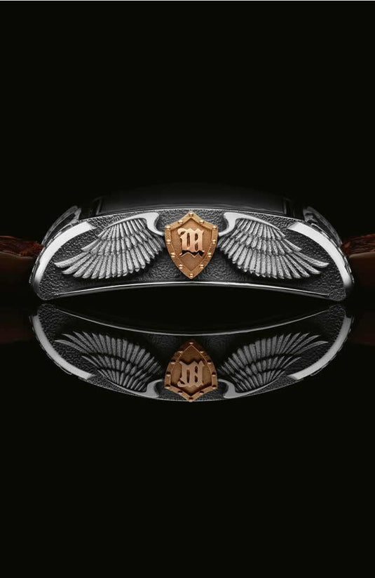 Strom Agonium Michaeli Silver 18k Red Gold, Black Dial