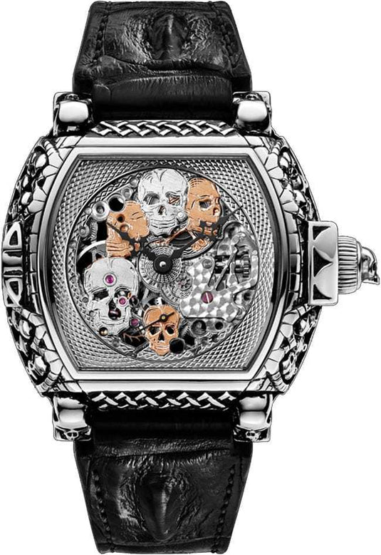 Strom Agonium Memento Mori Full Skeleton White Gold