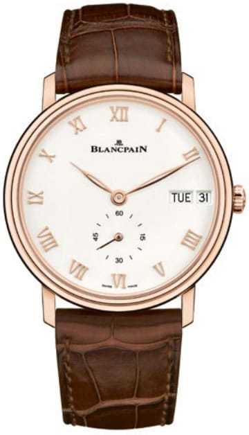 Blancpain Villeret Jour Date Red Gold