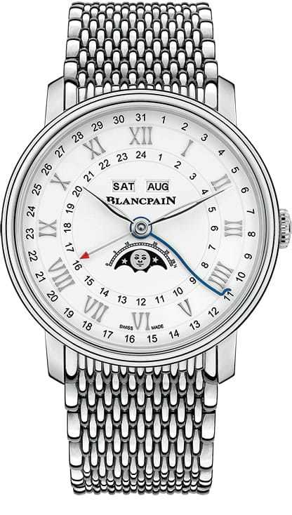 Blancpain Villeret Quantieme Complet GMT Steel on Bracelet 6676 1127 MMB