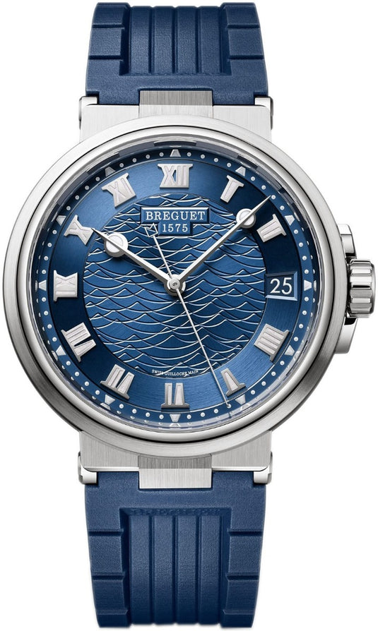 Breguet Marine 5517BB/Y2/5ZU Blue Dial on Rubber Strap