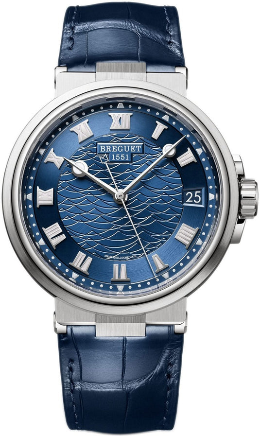 Breguet Marine 5517BB/Y2/9ZU Blue Dial on Crocodile Strap