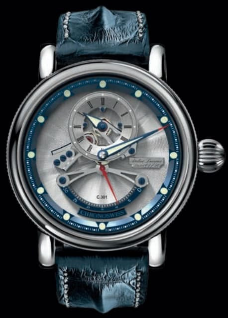 Chronoswiss Flying Grand Regulator Open Gear ReSec Silver Blue