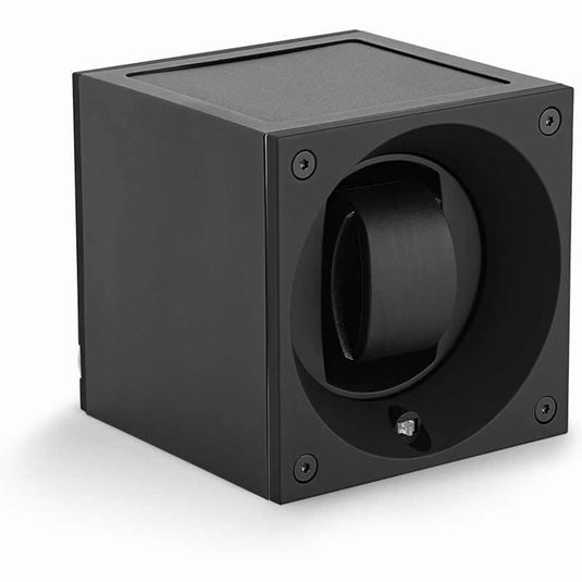 SwissKubik Watch Winder Single Masterbox Solar Aluminium Black