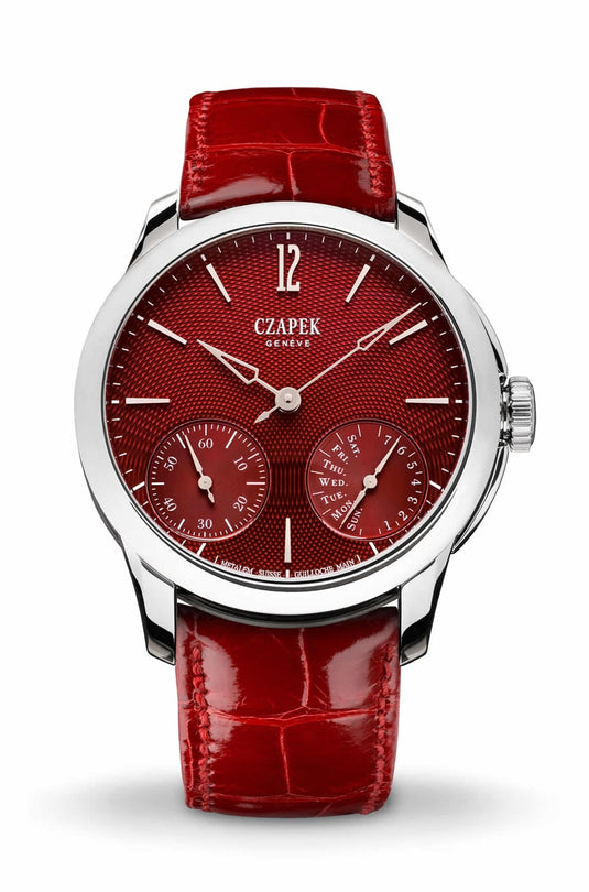 Czapek Quai Des Bergues Guilloché Ricochet Rhubarb Red S