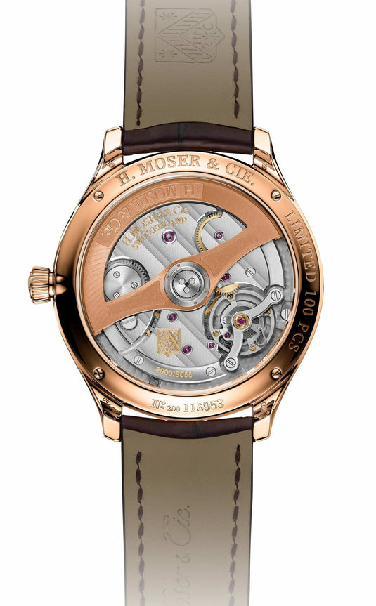 H. Moser & Cie. Endeavour Centre Seconds Concept Red Gold Funky Blue