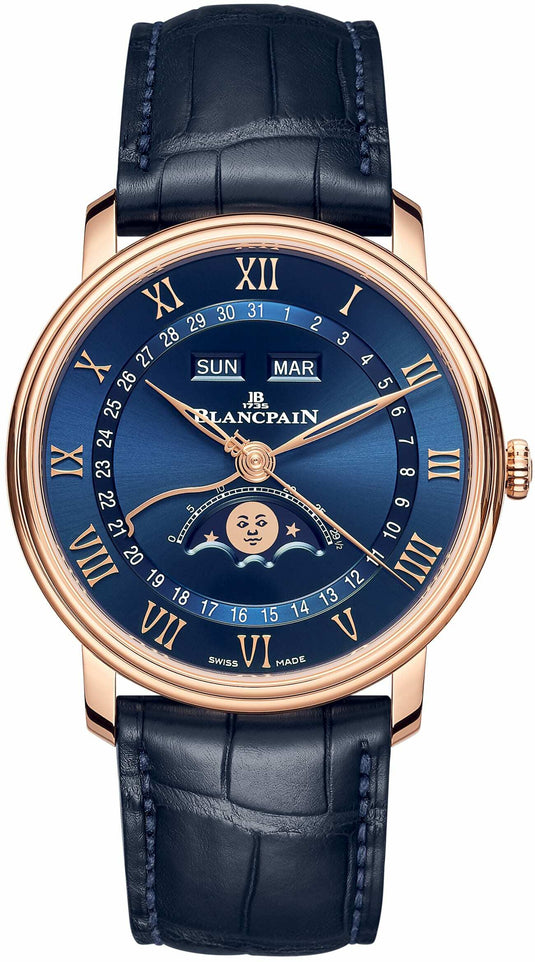 Blancpain Villeret Quantième Complete Calendar Blue Dial