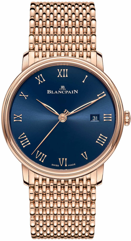 Blancpain Villeret Ultraplate Blue Dial on Bracelet