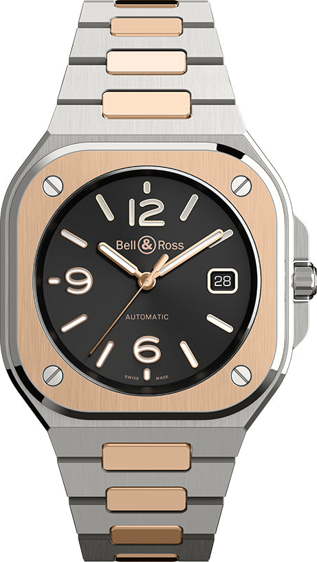Bell & Ross BR 05 Black Steel & Gold on Bracelet