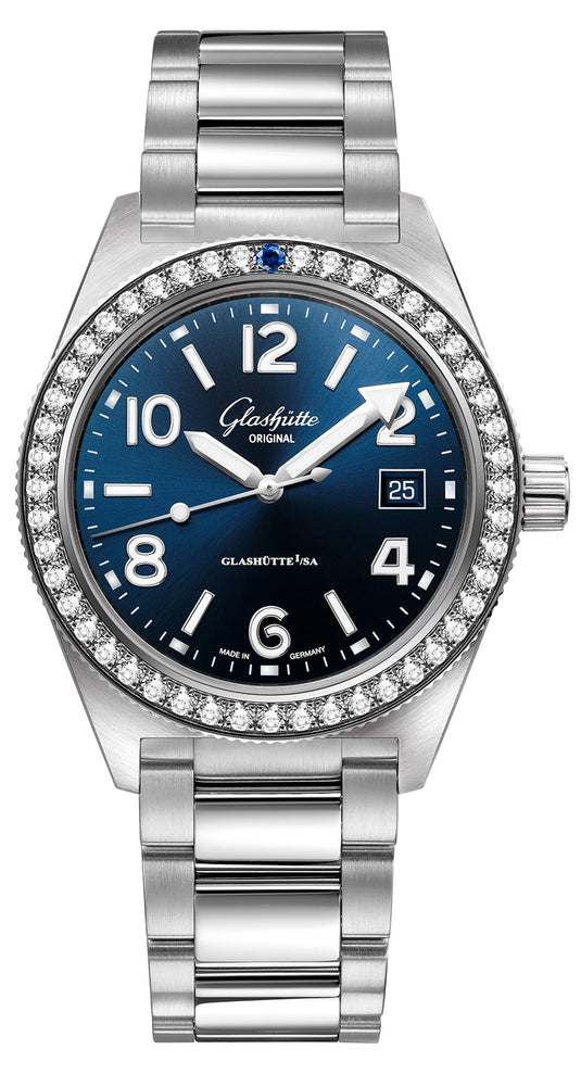 Glashütte Original SeaQ Diamonds Bezel on Bracelet
