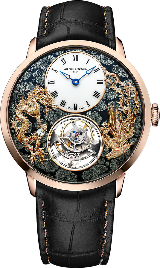 Arnold & Son Ultrathin Tourbillon Dragon & Fenix Marcasite