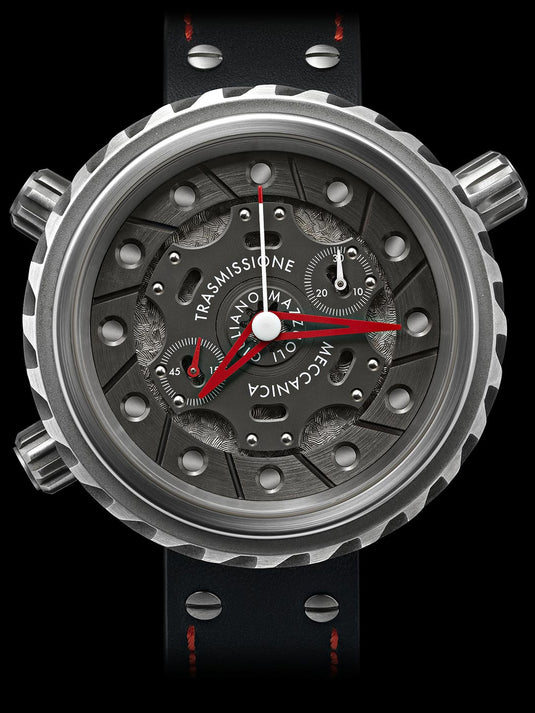 Giuliano Mazzuoli Trasmissione Meccanica Chronograph in Natural Steel