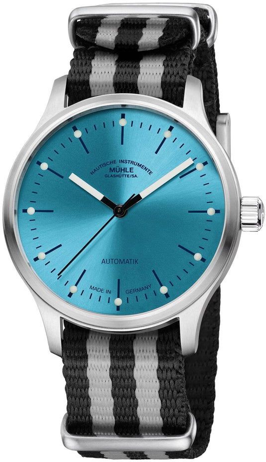 Mühle Glashütte Panova Turquoise Dial on Nato Strap