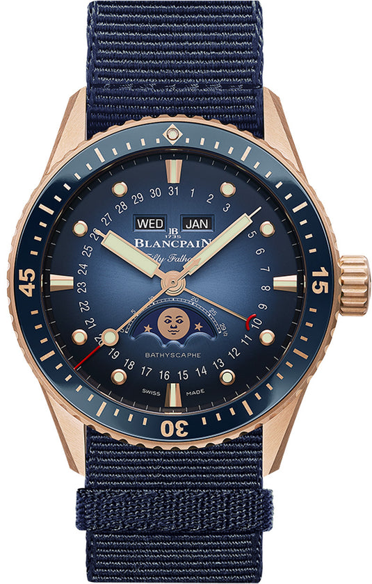 Blancpain Fifty Fathoms Bathyscaphe Complete Calendar Gold 5054 3640 NAOA