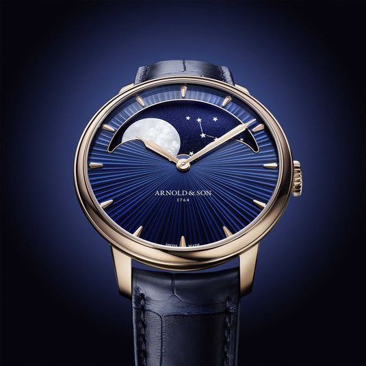 Arnold & Son Perpetual Moon 41.5 Gold - Blue Stellar Rays
