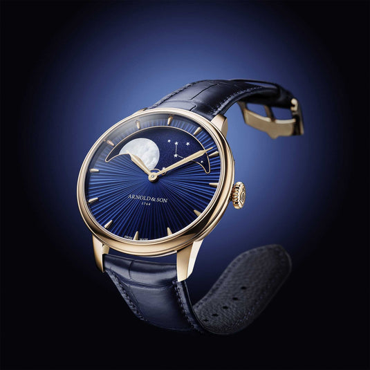 Arnold & Son Perpetual Moon 41.5 Gold - Blue Stellar Rays