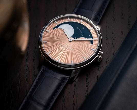 Arnold & Son 1GLBX.P01A.C20 Perpetual Moon 41.5 Platinum Salmon Celestial Rays