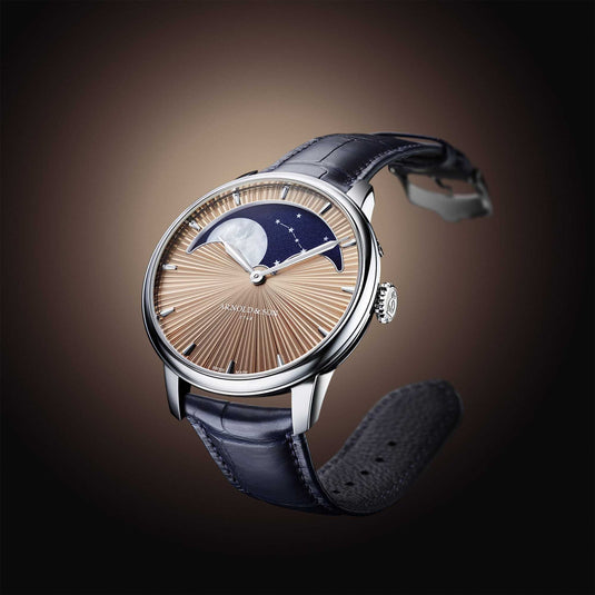 Arnold & Son 1GLBX.P01A.C20 Perpetual Moon 41.5 Platinum Salmon Celestial Rays