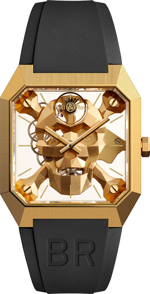 Bell & Ross BR01-CSK-BR/SRB Cyber Skull Bronze Rubber Strap
