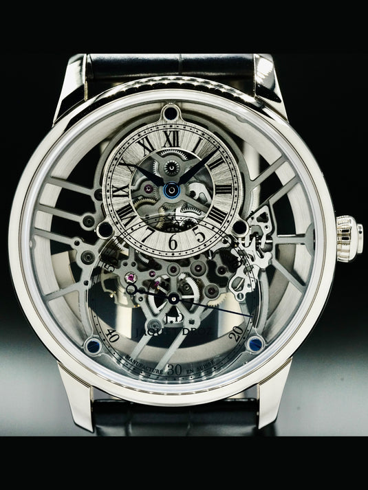 Jaquet Droz Grande Seconde Skelet-One White Gold Sapphire J003524240