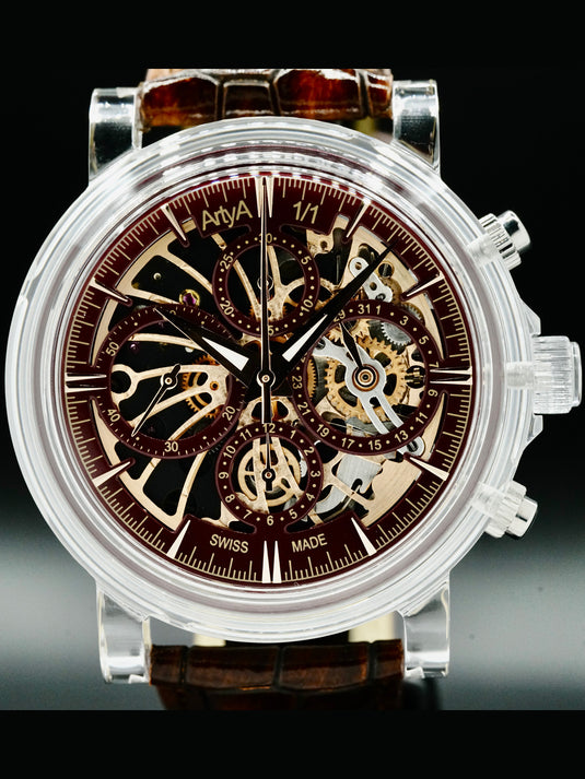 ArtyA Burgundy Red Chrono Crystal
