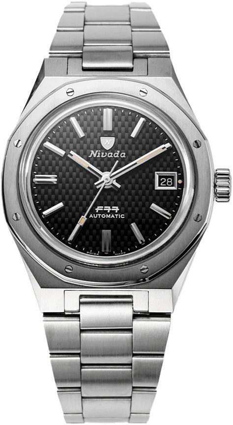 Nivada Grenchen F77 Black Dial Date