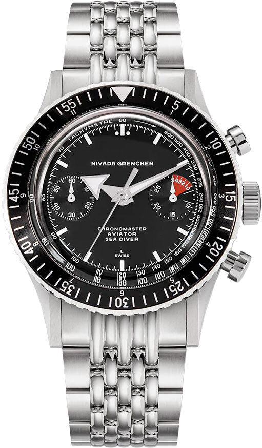 Nivada Grenchen Chronomaster White Broad Arrow Manual 86007WM04