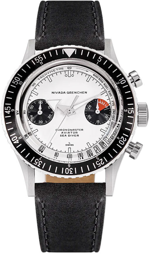 Nivada Grenchen Chronomaster White Panda Manual 86010WM03
