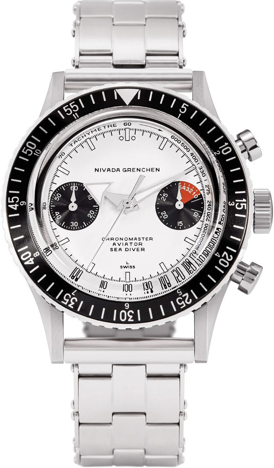 Nivada Grenchen Chronomaster White Panda Manual 86010WM13