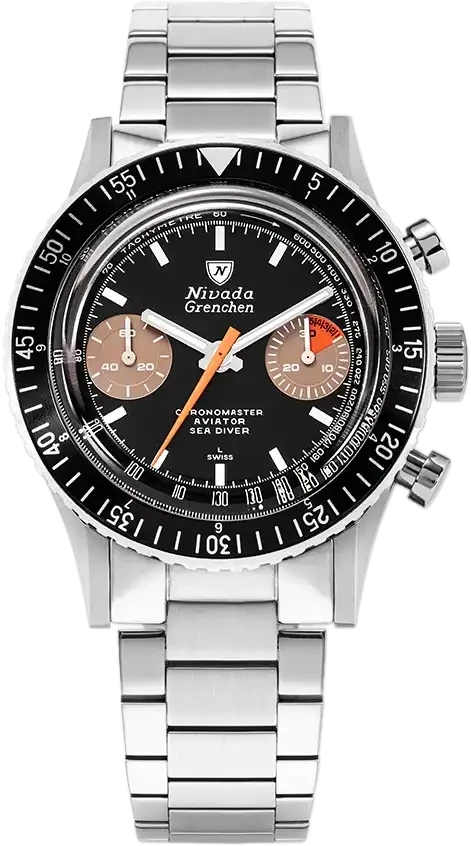 Nivada Grenchen Chronomaster White Orange Boy Manual 86012WM20