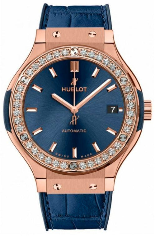 Hublot 565.OX.7180.LR.1204 Classic Fusion King Gold Blue Diamonds