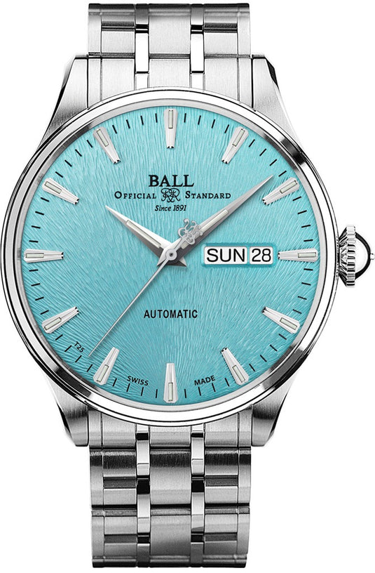 Ball NM2080D-S2J-IBER Trainmaster Eternity Ice Blue Dial Rainbow Tubes