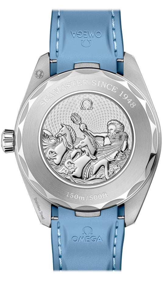 Omega 220.12.43.22.03.002 Seamaster Aqua Terra 150M Worldtimer Summer Blue on Strap