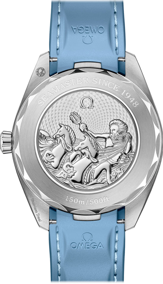 Omega 220.12.41.21.03.008 Seamaster Aqua Terra 150M Co-Axial Master Chronometer Summer Blue on Strap