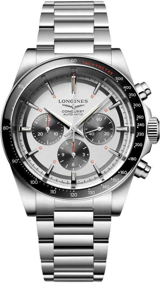 Longines Conquest L3.835.4.72.6 Silver Dial on Bracelet