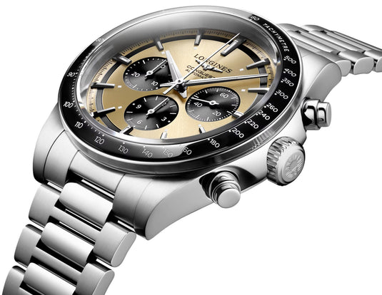 Longines Conquest L3.835.4.32.6 Sunray Brown Dial on Bracelet