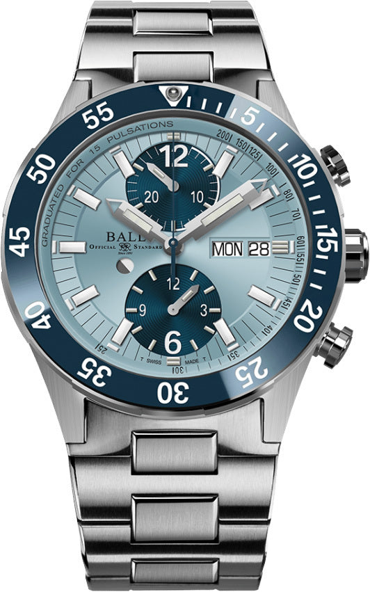 Ball DC3030C-S3-IBEBE Roadmaster Rescue Chronograph Ice Blue Dial