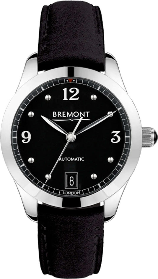 Bremont SOLO-34 AJ Black on Leather Strap