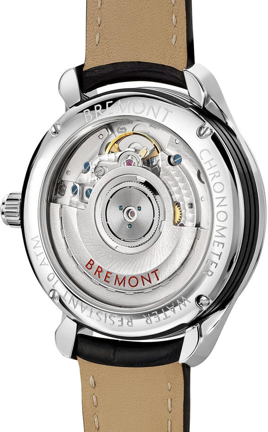 Bremont SOLO34-AJ-MP-R-S Mother of pearl on Leather Strap