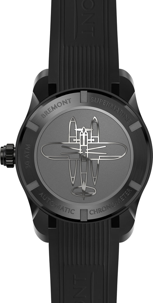 Bremont Supermarine S302 Jet on Rubber Strap