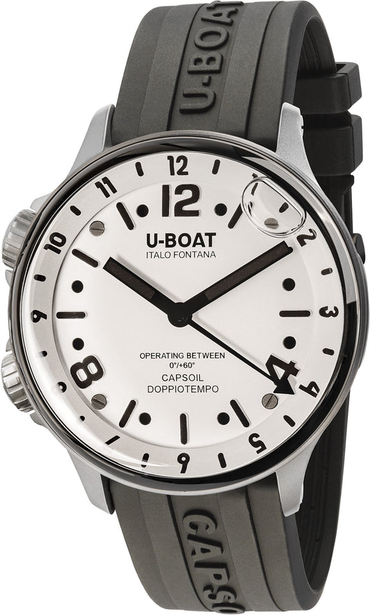U-Boat 8888/B Capsoil Doppiotempo 45mm SS White