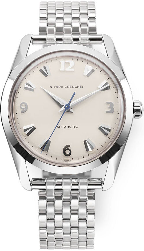 Nivada Grenchen 35004M12 Antarctic 35mm Eggshell White Luminova