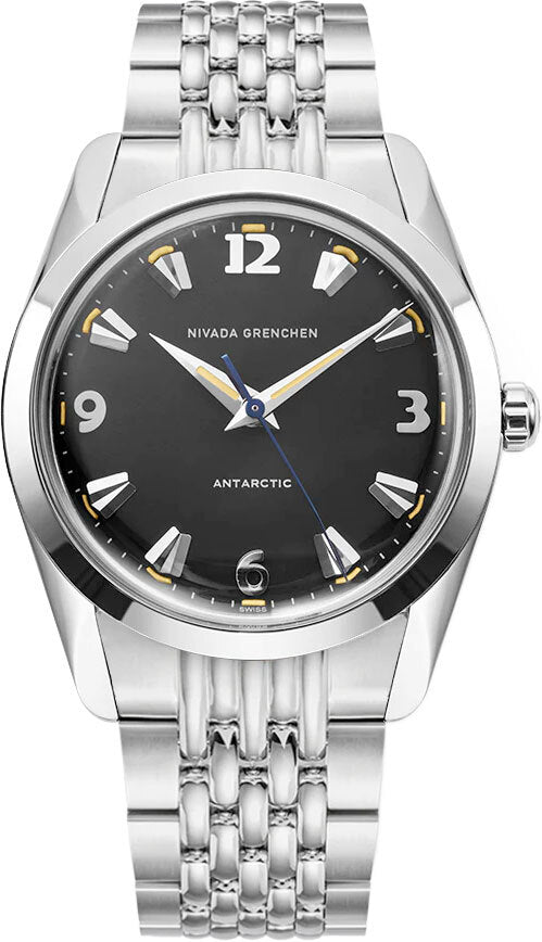 Nivada Grenchen 35017M04 Antarctic 35mm Black Beige Luminova