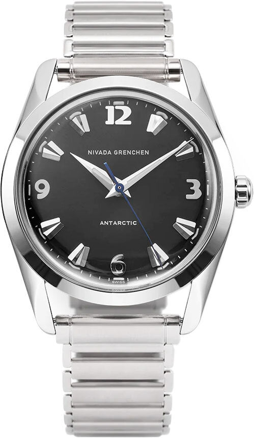 Nivada Grenchen 35002M11 Antarctic 35mm Black White Luminova