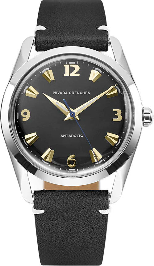 Nivada Grenchen 35015M15 Antarctic 35mm Black & Gold White Luminova